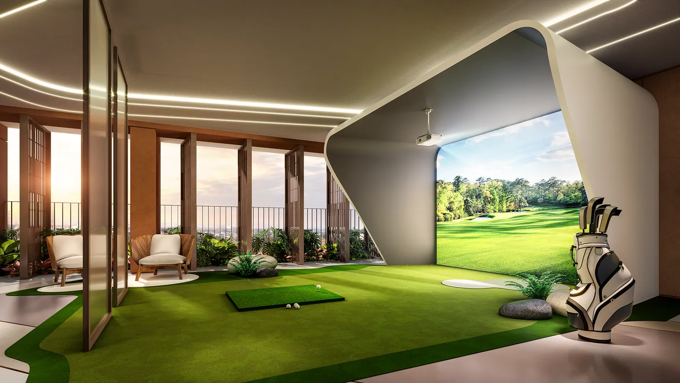 Phối cảnh khu golf 3D trong nhà tại SkySOLIS