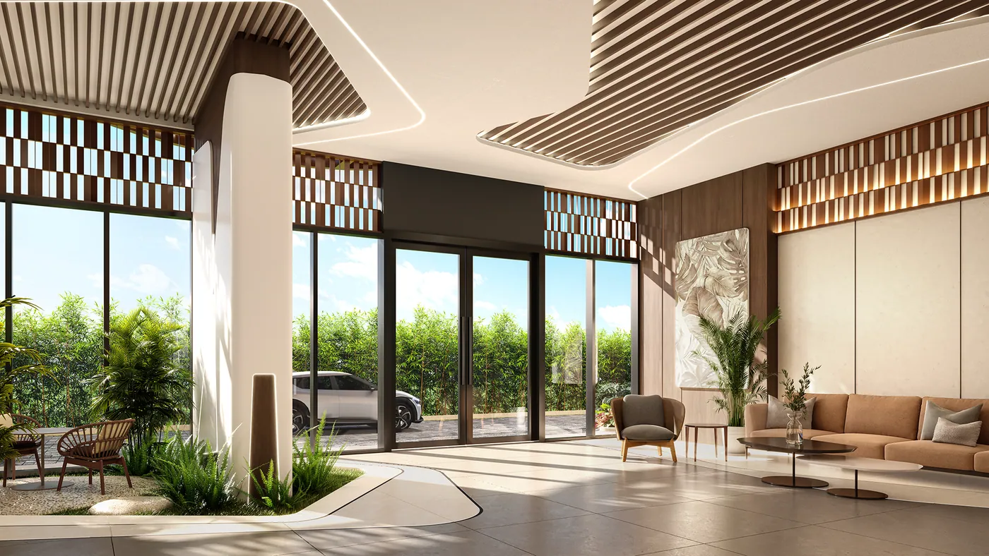 Phối cảnh sảnh đón tháp HELIO của SkySOLIS