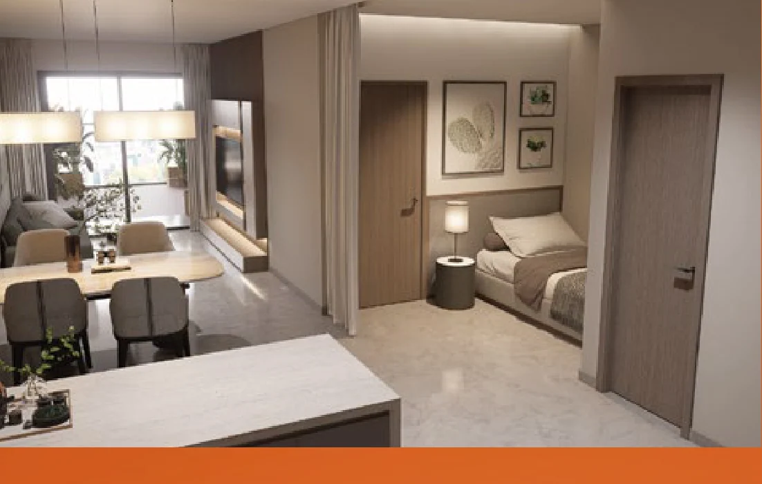 Phối cảnh nội thất căn Mixed Use tại tháp HELIO của SkySOLIS